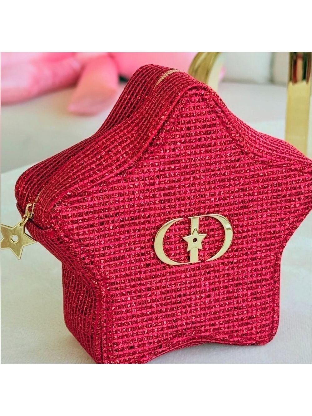 Dior Lunar New Year Red Star Makeup Bag Cosmetic Pouch Mini New Authentic - Picture 5 of 17